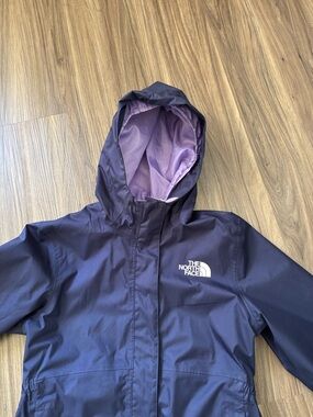 The North Face Kids Purple Navy Hooded Raincoat